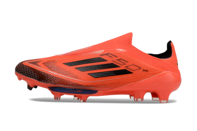 Men's Adidas F50 Lightstrike Pro Laceless FG Firm Ground Low-Tops Football Boots - Red/Black/White