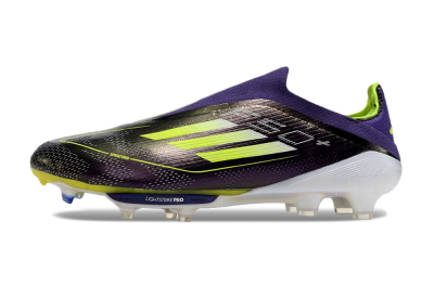 Men's Adidas F50+ Lightstrike Pro FG Firm Ground Low-Tops Football Boots - Purple/Yellow/Blue