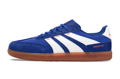 Men's Adidas Predator 24 League Low IC Indoor & Futsal Low-Tops Football Shoes - Blue/White/Brown