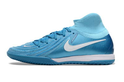 Men's Nike Phantom Luna Elite NU IC Indoor & Futsal High-Tops Football Shoes - Blue Fury/White