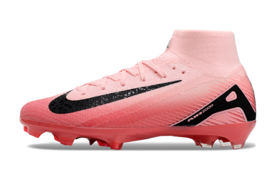 Unisex Nike Air Zoom Mercurial Superfly 10 Elite FG Firm Ground High-Tops Football Boots - Pink/Black