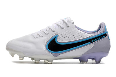 Men's Nike Tiempo Legend 9 Elite FG Firm Ground Low-Tops Football Boots - White/Jade/Black/Grey