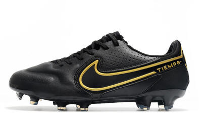 Men's Nike Tiempo Legend 9 Elite FG Firm Ground Low-Tops Football Boots - Black/Yellow