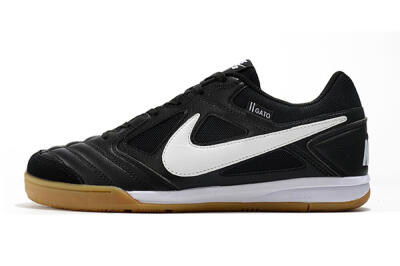 Men's Supreme x Nike SB Gato IC Indoor & Futsal Low-Tops Football Shoes - Black/White/Brown