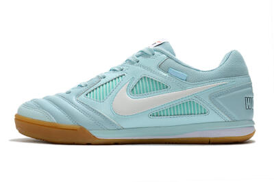 Men's Supreme x Nike SB Gato IC Indoor & Futsal Low-Tops Football Shoes - Jade/White/Brown