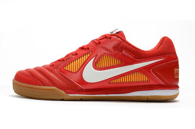 Men's Supreme x Nike SB Gato IC Indoor & Futsal Low-Tops Football Shoes - Red/White/Yellow