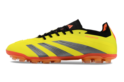 Men's Adidas Predator 24 Elite AG Artificial Grass Low-Tops Football Boots - Yellow/Silver/Red