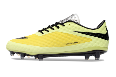 Men's Nike Hypervenom Phantom FG Firm Ground Low-Tops Football Boots - Yellow/Black/Silver