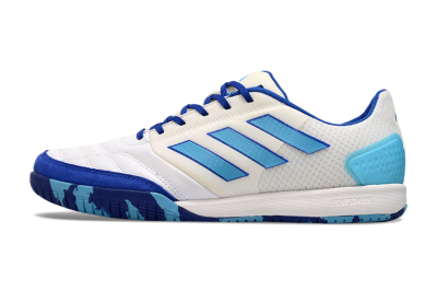 Men's Adidas Top Sala Competition IC Indoor & Futsal Low-Tops Football Shoes - White/Blue/Beige