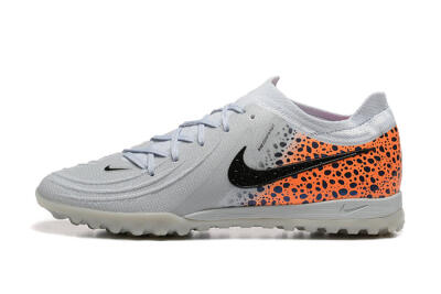 Men's Nike Phantom GX 2 Elite TF Artificial Turf Low-Tops Football Shoes - Grey/Black/Leopard