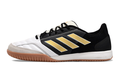 Men's Adidas Top Sala Competition IC Indoor & Futsal Low-Tops Football Shoes - White/Black/Gold