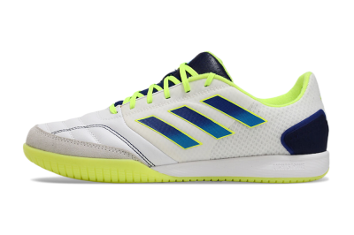 Men's Adidas Top Sala Competition IC Indoor & Futsal Low-Tops Football Shoes - White/Blue/Yellow