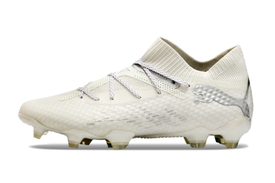 Men's Puma Future 7 Ultimate FG Firm Ground Low-Tops Football Boots - Beige/Silver