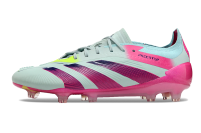 Men's Adidas Predator Elite 24 FG Firm Ground Low-Tops Football Boots - Jade/Purple/Pink