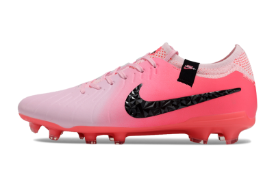 Men's Nike Tiempo Legend 10 Elite AG Artificial Grass Low-Tops Football Shoes - Pink Foam/Black