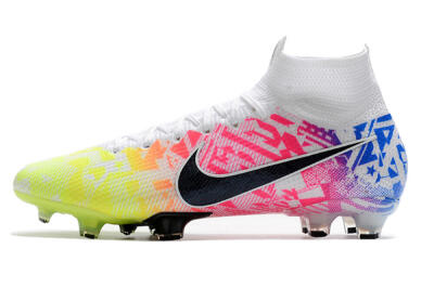 Men's Nike Mercurial Superfly 7 Elite FG Firm Ground High-Tops Football Boots - Yellow/Pink/Blue