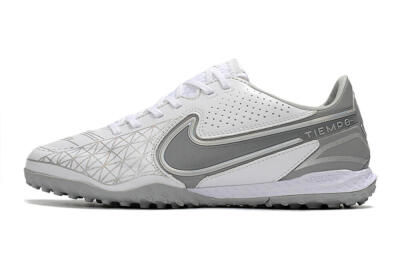 Men's Nike React Tiempo Legend 9 Pro TF Artificial Turf Low-Tops Football Shoes - Grey/White