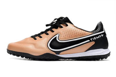 Men's Nike React Tiempo Legend 9 Pro TF Artificial Turf Low-Tops Football Shoes - Gold/White/Black