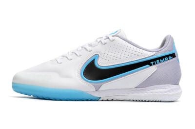 Men's Nike React Tiempo Legend 9 Pro IC Indoor & Futsal Low-Tops Football Shoes - White/Blue/Black