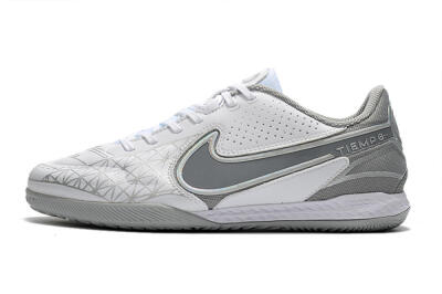 Men's Nike React Tiempo Legend 9 Pro IC Indoor & Futsal Low-Tops Football Shoes - White/Silver/Grey