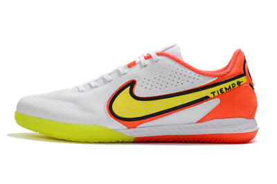 Men's Nike React Tiempo Legend 9 Pro IC Indoor & Futsal Low-Tops Football Shoes - White/Yellow/Red