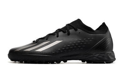 Men's Adidas X Speedportal.3 TF Artificial Turf Low-Tops Football Shoes - Black/Silver