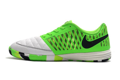 Men's Nike Lunar Gato 2 IC Indoor & Futsal Low-Tops Football Shoes - White/Green/Black