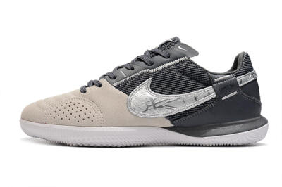 Men's Nike Street Gato IC Indoor & Futsal Low-Tops Football Shoes - Beige/Silver/Black