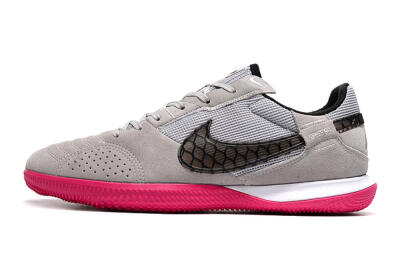 Men's Nike Street Gato IC Indoor & Futsal Low-Tops Football Shoes - Grey/Black/Pink