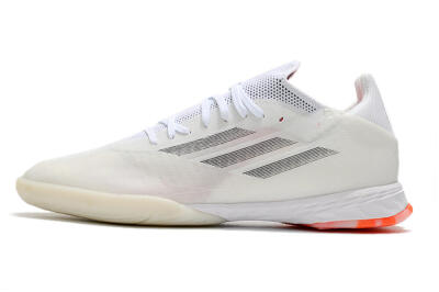 Men's Adidas X Speedflow.1 IC Indoor & Futsal Low-Tops Football Shoes - White/Black/Red
