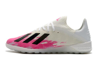 Men's Adidas X 19.1 TF Artificial Turf Low-Tops Football Shoes - Pink/Black/White