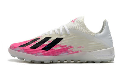 Men's Adidas X 19.1 TF Artificial Turf Low-Tops Football Shoes - Pink/Black/White