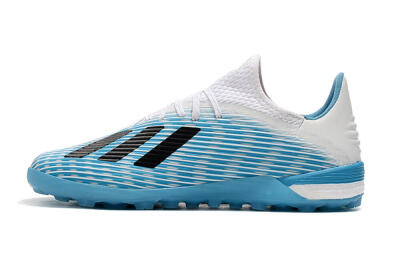 Men's Adidas X 19.1 TF Artificial Turf Low-Tops Football Shoes - Blue/Black/White
