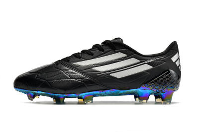 Men's Adidas F50 Adizero Ghosted FG Firm Ground Low-Tops Football Boots - Black/White/Gold