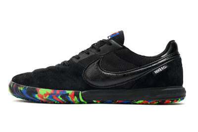 Men's Nike Premier 2 Sala IC Indoor & Futsal Low-Tops Football Shoes - Black/Red/Green/Blue