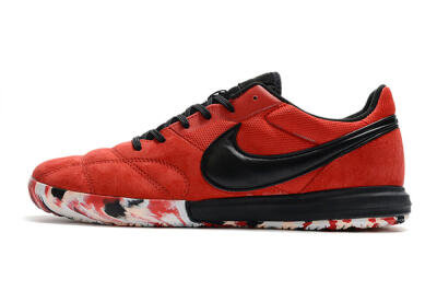 Men's Nike Premier 2 Sala IC Indoor & Futsal Low-Tops Football Shoes - Red/Black/White