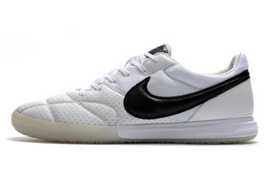 Men's Nike Premier 2 Sala IC Indoor & Futsal Low-Tops Football Shoes - White/Black