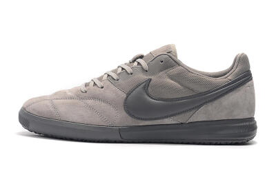 Men's Nike Premier 2 Sala IC Indoor & Futsal Low-Tops Football Shoes - Grey/Grey