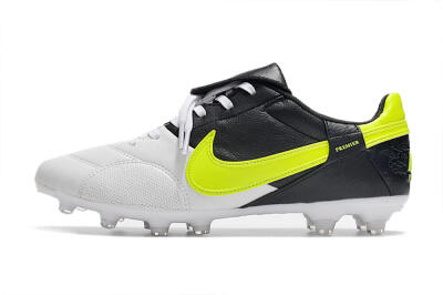 Men's Nike The Premier 3 FG Firm Ground Low-Tops Football Boots - White/Yellow/Black