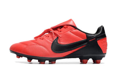 Men's Nike The Premier 3 FG Firm Ground Low-Tops Football Boots - Red/Black