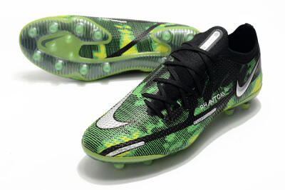 Men's Nike Phantom GT Elite AG Artificial Grass Low-Tops Football Boots - Green/Yellow/Black/Silver