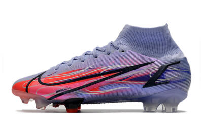 Men's Nike Mercurial Superfly 8 Elite FG Firm Ground High-Tops Football Boots - Purple/Red/Black