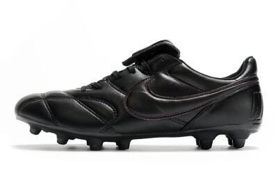 Men's Nike Premier 2.0 FG Firm Ground Low-Tops Football Boots - Black/Red