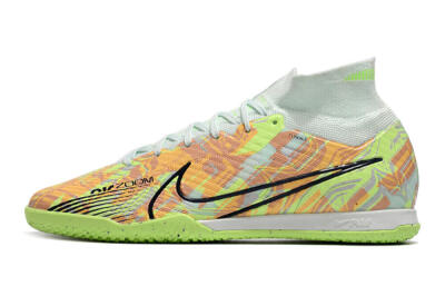 Men's Nike Air Zoom Mercurial Superfly 9 Elite IC Indoor & Futsal High-Tops Football Shoes - Yellow/Brown/Black