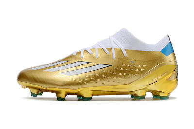 Men's Adidas X Speedportal .1 FG Firm Ground Low-Tops Football Boots - Gold/White/Blue