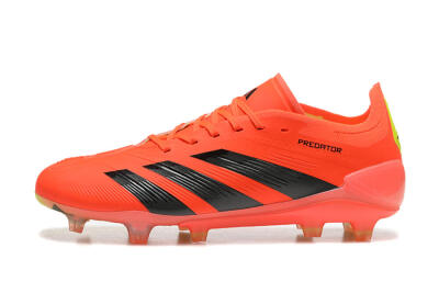 Men's Adidas Predator Elite 24 FG Firm Ground Low-Tops Football Boots - Red/Black/Yellow