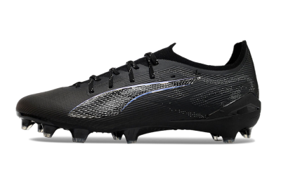 Men's Puma Ultra 5 Ultimate FG Firm Ground Low-Tops Football Boots - Black/Silver/Blue