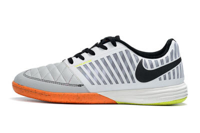 Unisex Nike Lunar Gato 2 IC Indoor & Futsal Low-Tops Football Shoes - White/Silver/Black