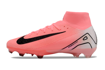 Men's Nike Air Zoom Mercurial Superfly 10 FG Firm Ground Low-Tops Football Boots - Pink/White/Black