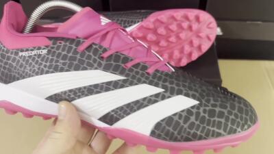 Unisex Adidas Predator 24 Elite TF Artificial Turf Low-Tops Football Shoes - Black/Red/White